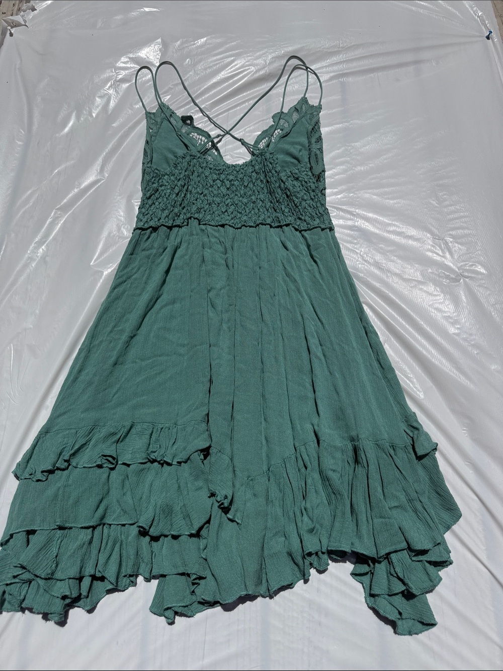 Free People Sage Crochet Bodice Midi Dress - Picture 4 of 4